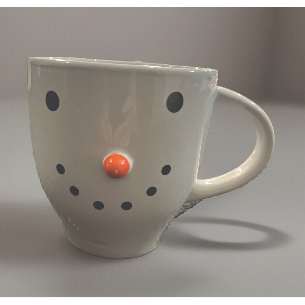 Vintage Royal Norfolk White Snowman Winter Holiday Large 3D Coffee Tea Mug 20 oz